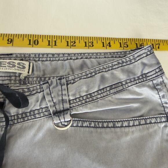 Women’s Express Satin CargoPant Size 12 Convertible Capri Adjustable Drawstring - Picture 14 of 14